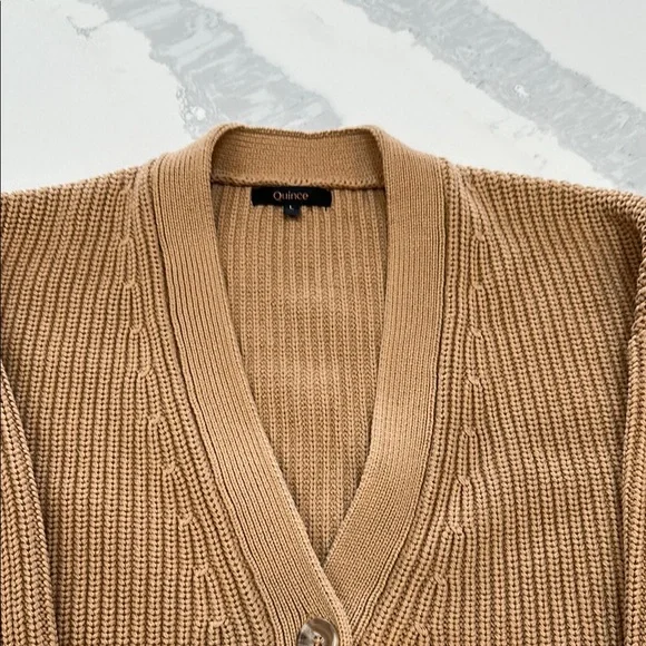 Quince Camel Knit Sweater - Picture 1 of 6